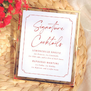Thats Amore Bridal Shower Signature Cocktails Sign