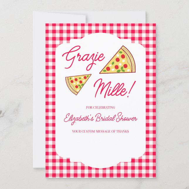 That's Amore Bridal Shower Thank You Card (Front)