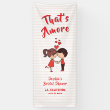 That's Amore Bridal Shower Welcome Banners,Italian