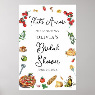 That's amore Bridal Shower welcome sign