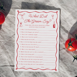 That's Amore Bridal Shower What Did the Groom Say Invitation