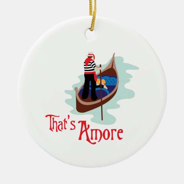 That's Amore Ceramic Ornament (Front)