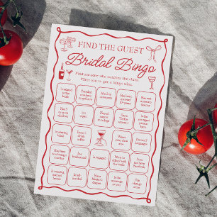 That's Amore Find the Guest Bridal Bingo Game Invitation