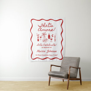 That's Amore French Inspired Bridal Shower Sign Tapestry
