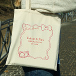That's Amore Hand Drawn Pasta Red Italian Wedding Tote Bag<br><div class="desc">Say ciao to the cutest custom tote for your Italian-themed wedding or bachelorette! This “That’s Amore” tote bag features a hand-drawn pasta and playful red sketch border, bringing all the charm of an al fresco celebration in Italy. Personalise it with names, location, and date—it’s the perfect wedding welcome bag, rehearsal...</div>