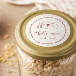 "That's Amore" Handwritten Bridal Shower Classic Round Sticker<br><div class="desc">This beautiful Italian inspired bridal shower design features handwritten style cursive lettering accented with a wavy scribble ribbon border in tomato red. Hand drawn illustrations of farfalle pasta, wine, and a Sicilian lemon complete the design for a summery Amalfi Coast look. These elegant Mediterranean bridal shower stickers feature "that's amore"...</div>