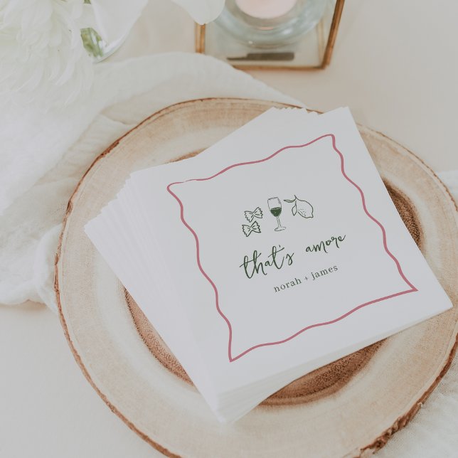 "That's Amore" Handwritten Bridal Shower Napkin (Creator Uploaded)