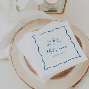 "That's Amore" Handwritten Bridal Shower Napkin