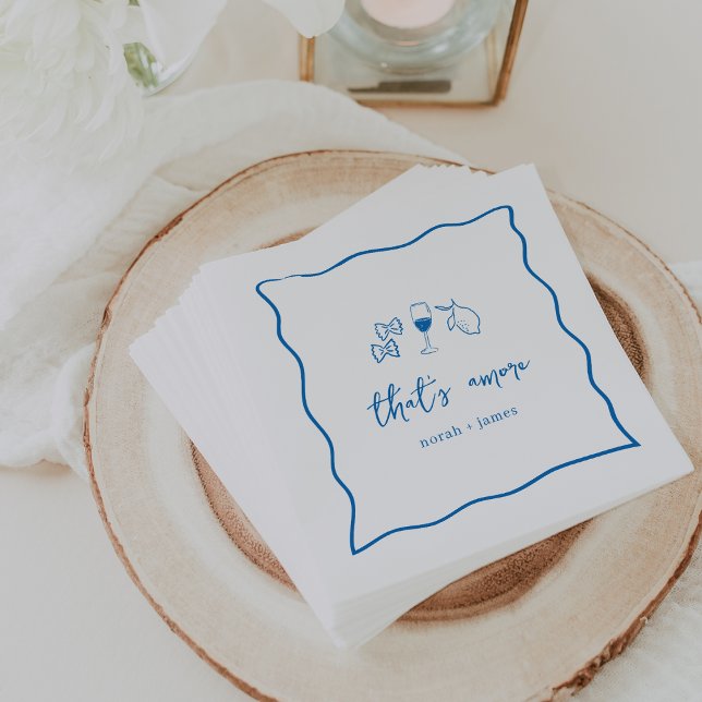 "That's Amore" Handwritten Bridal Shower Napkin (Creator Uploaded)