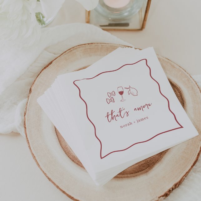 "That's Amore" Handwritten Bridal Shower Napkin (Creator Uploaded)