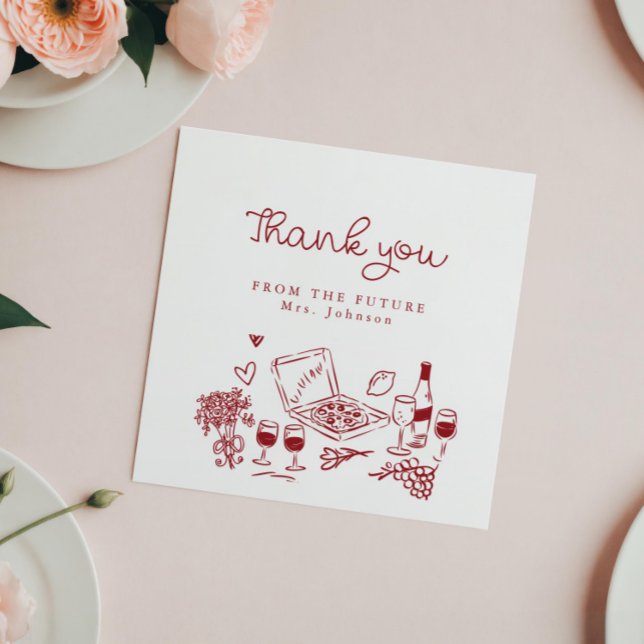 That's Amore Handwritten Bridal Shower Thank You Card (Creator Uploaded)