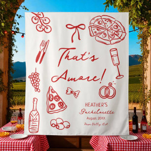 That's Amore Italian Bachelorette Party Banner Tapestry