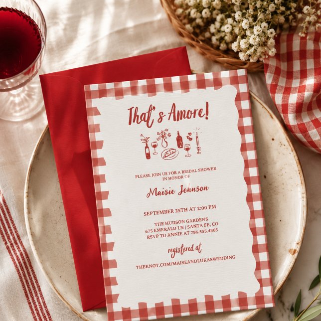 That's Amore Italian Bridal Shower Invitation (Creator Uploaded)