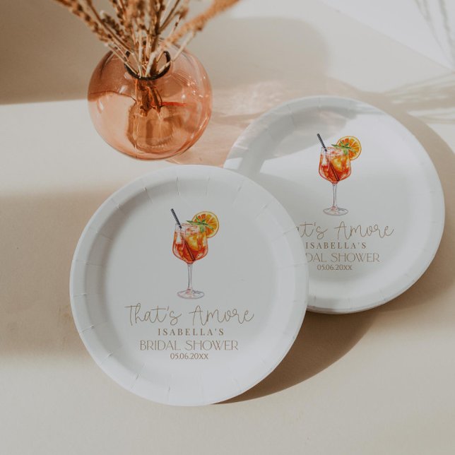 That's Amore Italian Bridal Shower Paper Plate (Creator Uploaded)