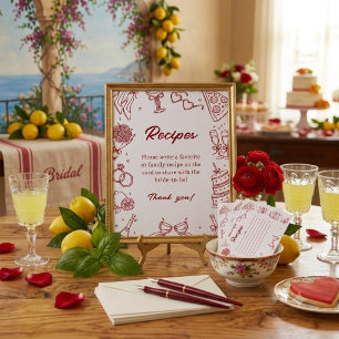 That's Amore Italian Bridal Shower Recipes Sign