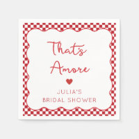 "That's Amore" Italian Bridal Shower Red Chequered