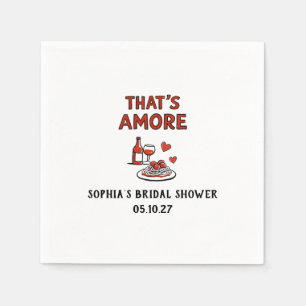 That's Amore Italian Bridal Shower Whimsical Red Napkin