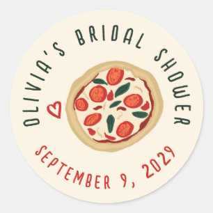 That's Amore Italian Food CUSTOM Bridal Shower Classic Round Sticker