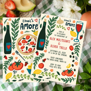 That's Amore Italian Food CUSTOM Engagement Party Invitation