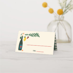 That's Amore Italian Food CUSTOM Wedding  Place Card