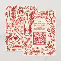 That's Amore Italian Food CUSTOM Wedding QR code