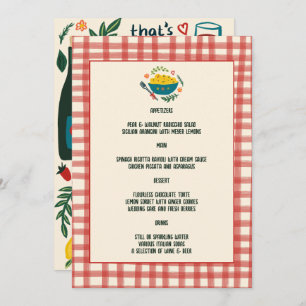 That's Amore Italian Food Love Whimsical CUSTOM Menu