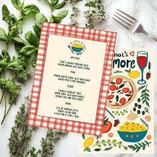 That's Amore Italian Food Love Whimsical CUSTOM Menu