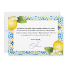 That's Amore Italian Lemon Blue Tile Bridal Shower
