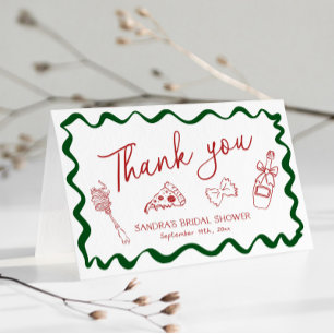 That's Amore Italian Love and Pizza Bridal Shower Thank You Card