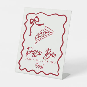 That's Amore Italian Pizza Bar Bridal Shower Pedestal Sign