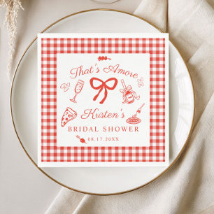 That's Amore Italian Pizza Bridal Shower Napkin