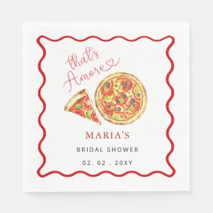 Thats Amore Italian Pizza Bridal Shower Welcome Napkin