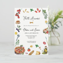 That's Amore Italian Rehearsal Dinner Invitation