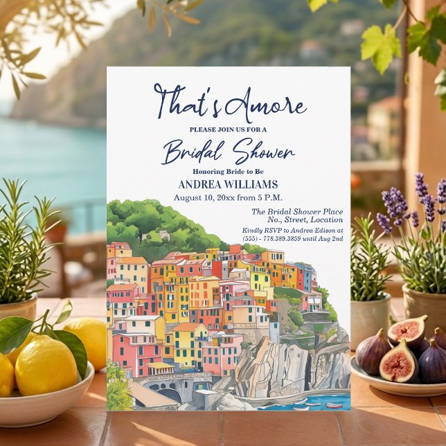That's Amore Italian Riviera Bridal Shower Invitation (Creator Uploaded)