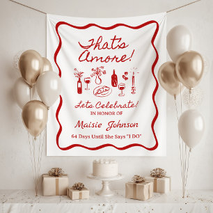That's Amore Italian Theme Bridal Shower Sign Tapestry