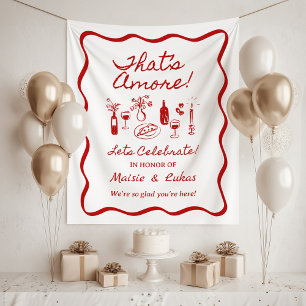 That's Amore Italian Theme Engagement Party Sign Tapestry