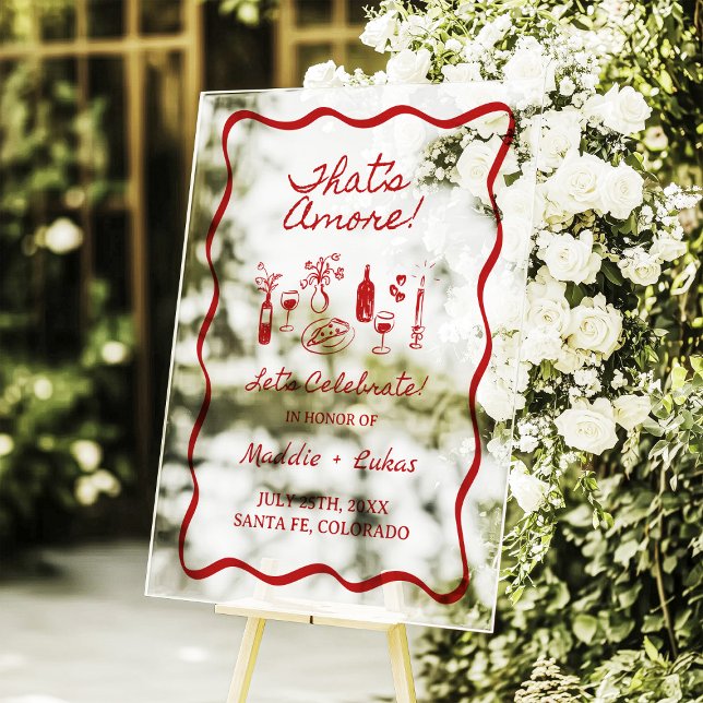That's Amore Italian Theme Rehearsal Dinner Sign (Creator Uploaded)