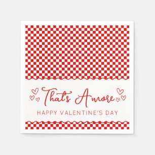 That's Amore! Italian Themed Happy Valentine's Day Napkin