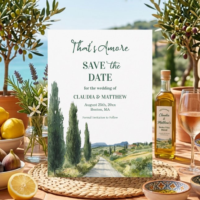 That's Amore Italian View Elegant Save The Date (Creator Uploaded)
