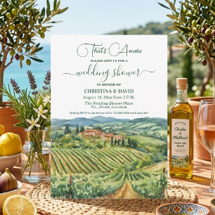 That's Amore Italian Vineyard Wedding Shower Invitation