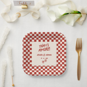 That's Amore Italian vintage Bridal Shower Paper Plate