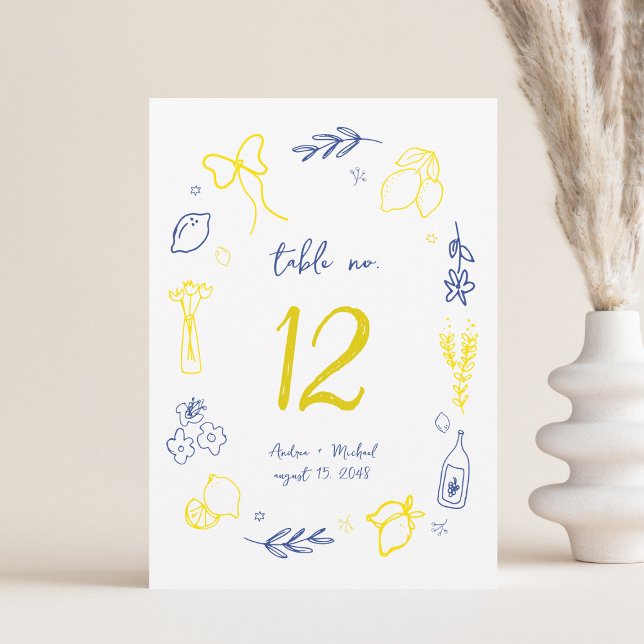 That's Amore Italian Wedding 5x7 Table Number Card (Creator Uploaded)