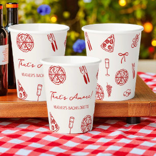 That's Amore Italy Bachelorette Party Paper Cups