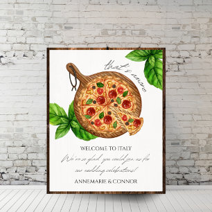That's amore Italy Pizza Welcome Sign