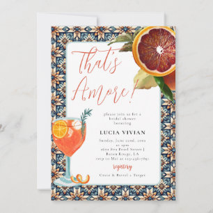 That's Amore Juicy Orange Spritz Bridal Shower Invitation