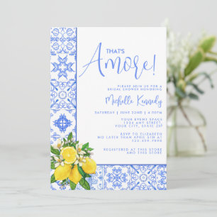 That's Amore Mediterranean Lemon Bridal Shower Invitation