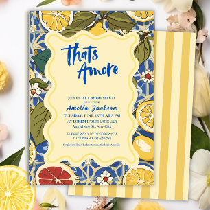 Thats amore mediterranean lemon bridal shower invitation