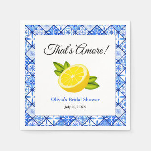 That's Amore Mediterranean Lemon Bridal Shower Napkin