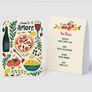That's Amore Menu CUSTOM Hand-drawn Italian Food