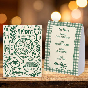 That's Amore Menu CUSTOM Hand-drawn Italian Food